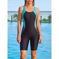 thumbnail image 5 of Women's Boyleg One Piece Swimsuit Racerback Athletic Bathing Suit, 5 of 7