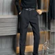 thumbnail image 4 of Pantalones de sastrería social para hombre, pantalones de traje de hombre negros ajustados con rayas, ropa de negocios de alta calidad para primavera, oferta de ropa de trabajo, 4 of 5
