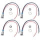 thumbnail image 1 of 4 juegos de LED redondos precableados de metal resistente al agua indicador de 2 colores cátodo común 10 mm 1224 V (rojo y azul), 1 of 8