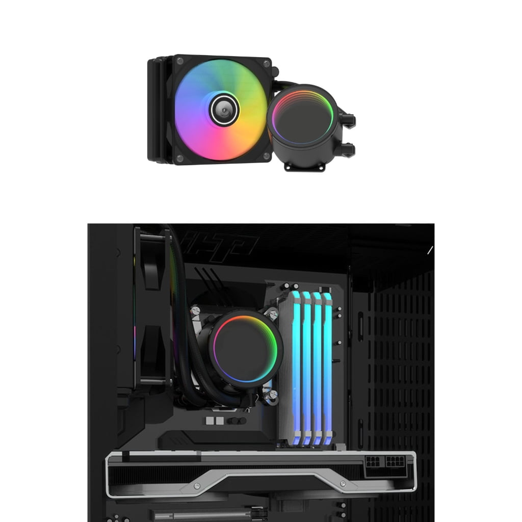 Zeiwohndc Powerful RGB CPU Water Cooler CPU Liquid Cooler High-Performance RGB Fan