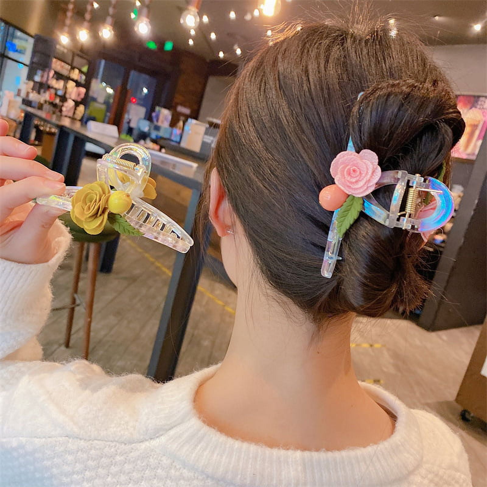 KIKI HOME Sweet Flower Mermaid Hair Clips - Japanese and South Korean-inspired Design Perfect for Spring and Summer