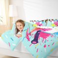 thumbnail image 3 of Castle Fairy Baseball Print Twin Comforter Sets 2pcs, Ice Cream Sundae Pattern Bedding Set, Pink Blue,1 Comforter and 1 Pillowcase, 3 of 6