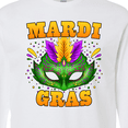 thumbnail image 4 of Inktastic Mardi Gras with Green Masquerade Mask Long Sleeve T-Shirt, 4 of 5