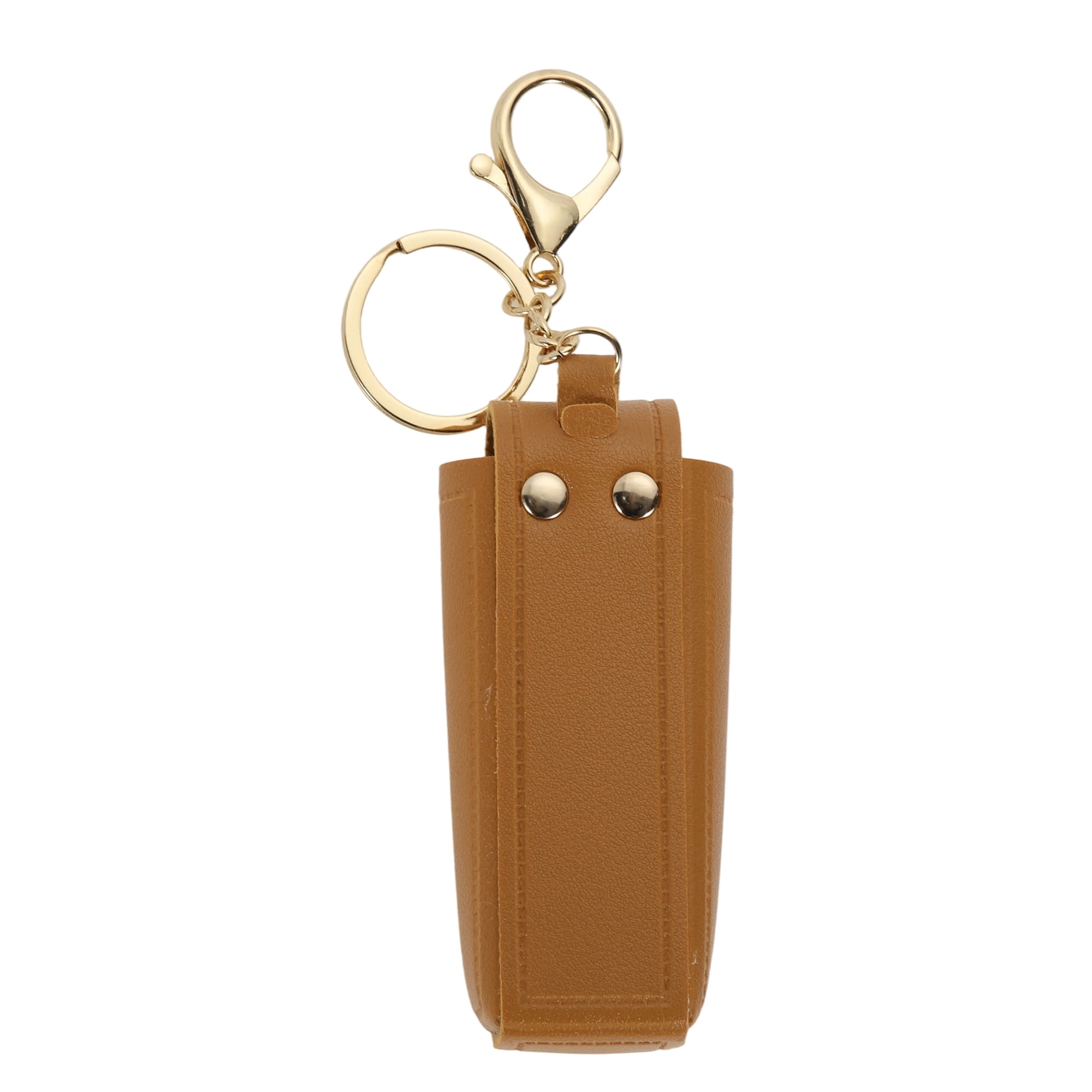 Unique Bargains Colorful Lipstick Bag Handbag Charms Keychains 1 Piece Yellow, Brown