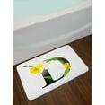 thumbnail image 2 of Letter D Bath Mat, Black D Silhouette Entangled with Growing Daffodils Artistic with Flowers, Non-Slip Plush Mat Bathroom Kitchen Laundry Room Decor, 29.5 X 17.5 Inches, Yellow Green Black, Ambesonne, 2 of 2
