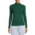 thumbnail image 4 of No Boundaries Women's Juniors Long Sleeve Mock Neck Top, 2-Pack, 4 of 5