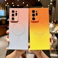 thumbnail image 5 of case for Samsung Galaxy Note 20 Ultra Case Magnetic, Compatible with MagSafe, Camera Lens Film Protection Shockproof Gradient Silicone Cases for Galaxy Note 20 Ultra Phone Case 6.9" (Orange Yellow), 5 of 8