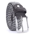 thumbnail image 2 of Minnieouse Cinturón trenzado Mujeres Hombres Pantalones Cintura Ropa decorativa Cintura Banda Casual Holeless Pin Hebilla Correa de nylon Transpirable Cinturones gris y gris oscuro Minnieouse AP012253-06, 2 of 6