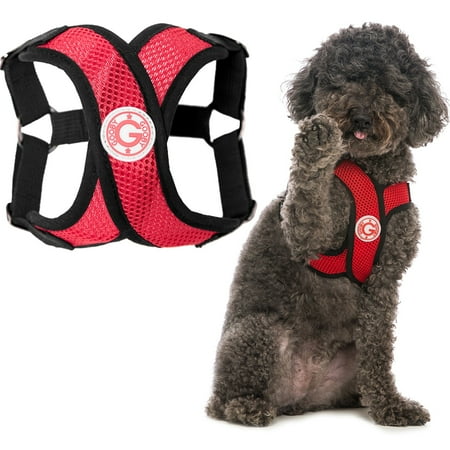 UPC: 0841186101590 | Gooby Comfort X Step-In Harness – Red  Large – Breathable  Lightweight  and Wrinkle Free Mesh Harness with Patented Choke-Free X Frame for Small Dogs and Medium Dogs