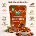 thumbnail image 5 of NUTJOI Roasted Chestnuts Ready to Eat, Peeled & Cooked Whole Chestnuts, Vegan & Gluten-Free Snack, 3.5 oz (Pack of 12), 5 of 5
