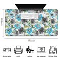 thumbnail image 5 of Long Mouse Pads for Desk,Pioneer Flower Floral Print Pattern Desk Mats on Top Of Desks, Desk Mouse Pad Extra Large with 3mm Non-Slip Base and Stitched Edge for Gaming,Office,Work,Home 47.3"x23.6", 5 of 6