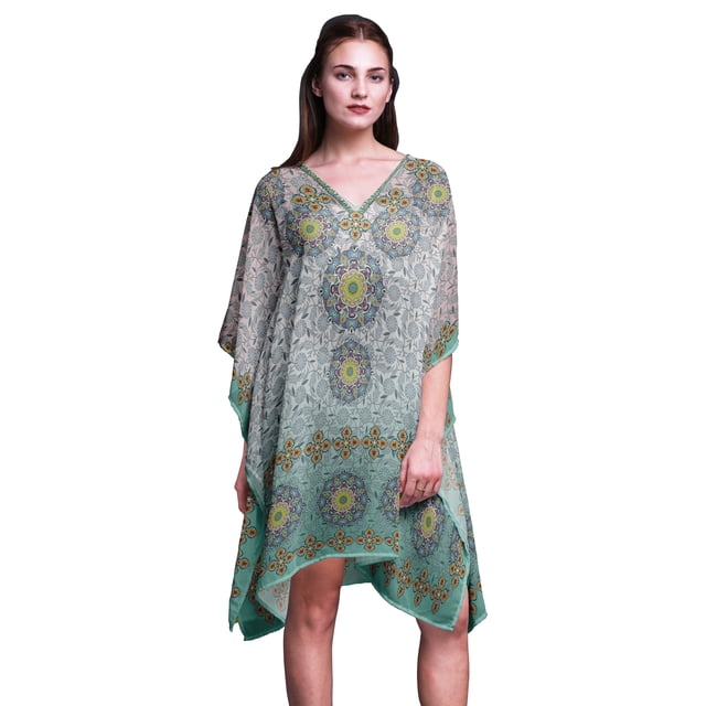 Phagun Femmes Court Plage Caftan Beachwear Bikini Coverup Midi Robe-S-L