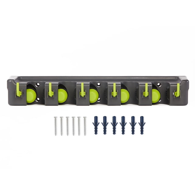 Soporte organizador de escobas AGBOX Gris y Verde Multifuncional 2,75 kg