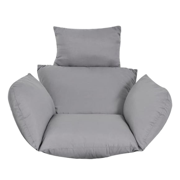 WIFKLSIIPG Hanging Swing Chair Cushion Egg Chair Cushion Replacement with Headrest Pillow Hanging Seat Cushion with Filling for Patio Porch Backyard(Cushion Onl