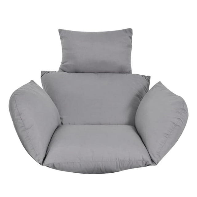 Hanging Swing Chair Cushion Egg Chair Replacement with Headrest Pillow for Patio Porch Backyard