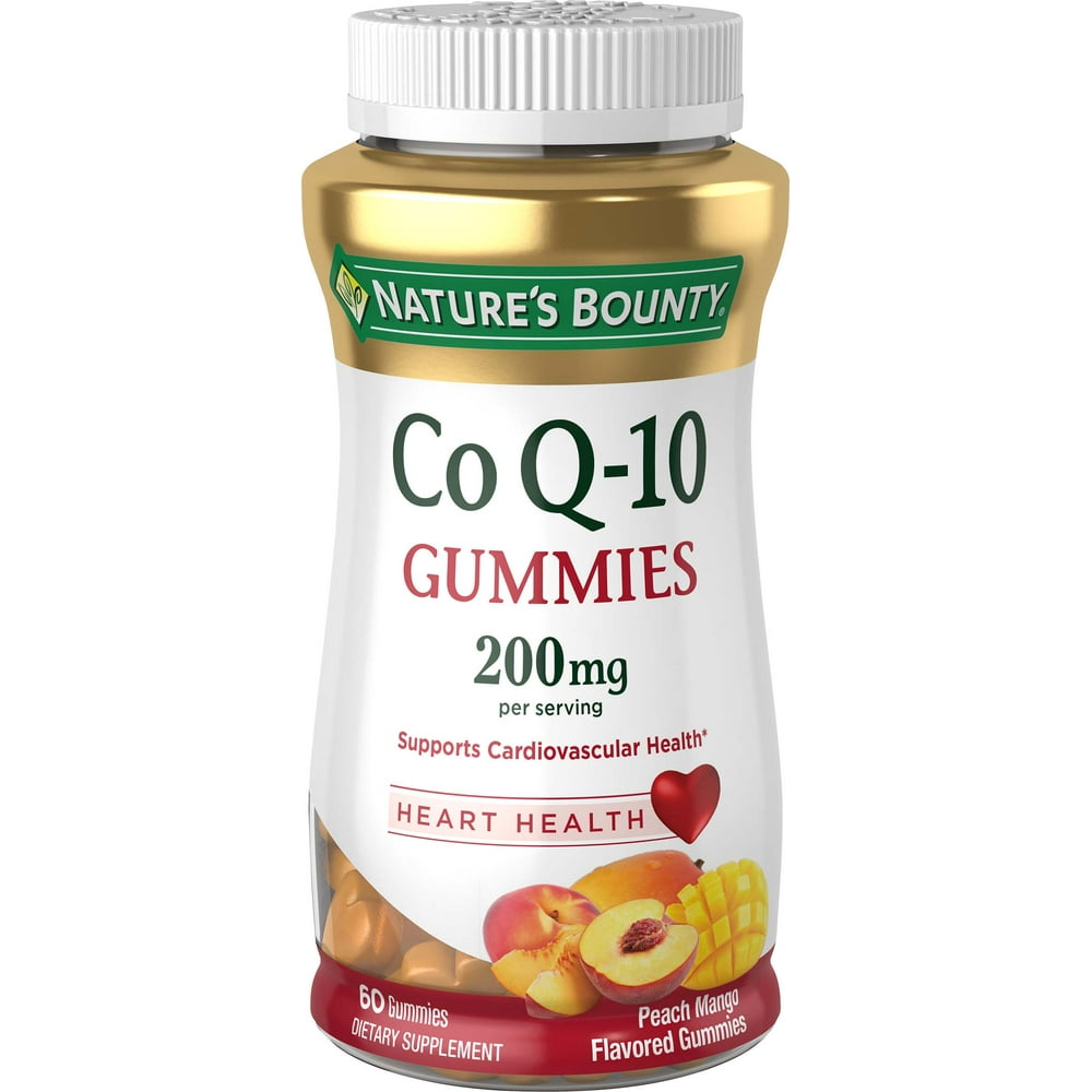 Nature's Bounty Co Q10 Gummies, Peach Mango, 200 Mg, 60 Ct Walmart