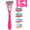 Pink, variant on Nylea Women Razor Heads with Lubricating Strips for Shaving - 4 Pack 5-Blade Refills