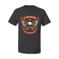 thumbnail image 2 of Wild Bobby, Lead Follow or Get The Hell Out Of The Way MC 1969 Motorcycle Pop Culture Men's Graphic T-Shirt, Charcoal, X-Large, 2 of 3