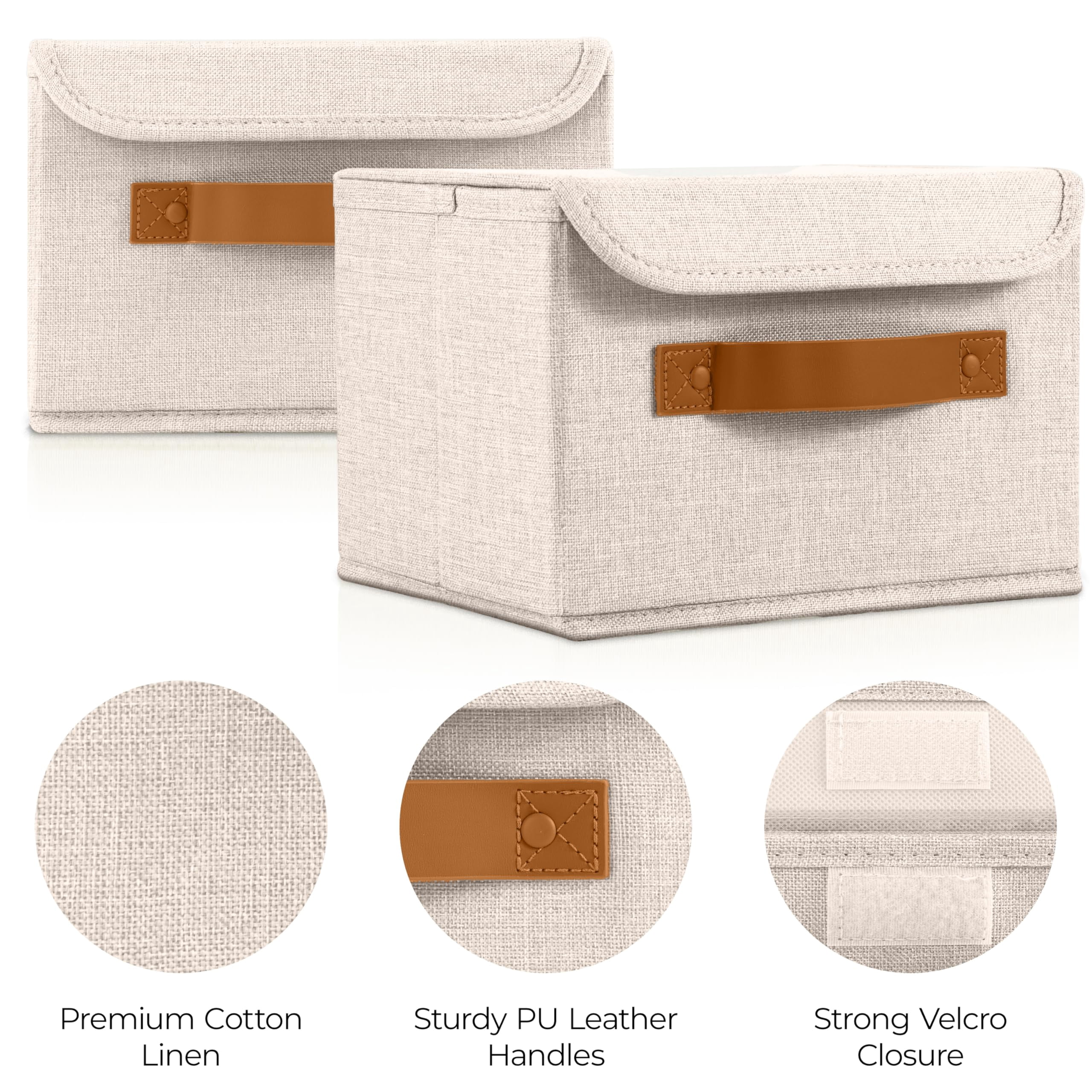 Decorative Linen Storage Boxes with Lids