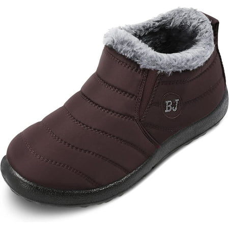 

YAZI Winter Boots for Women Slip on Men s Snow Ankle Boots Lightweight Outdoor Footwear