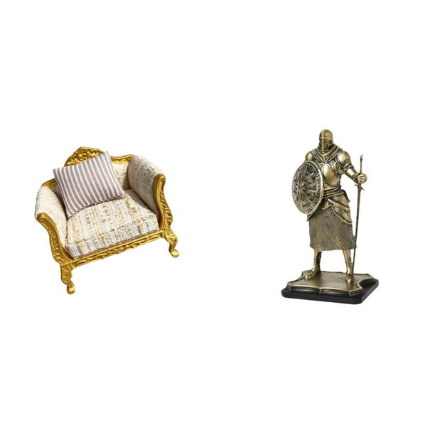 Escultura De Caballero En Miniatura De Madera Con Sofá, Estatua Creativa Europea, Figura Decorativa Para Casa De Muñecas, Juguetes De Bricolaje, Escena De Vida, Entrada, Sala De Estar,