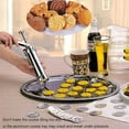 thumbnail image 7 of Cookie Press Maker Kit, Spritz Cookie Maker Machine For Baking, For DIY Biscuit Maker and Decoration with 20 Cookie Discs and 4 Piping Tips (Stainless Steel), 7 of 7