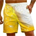 thumbnail image 5 of Ndbuld Men's Board Short Beach Sho Men's Gradient Printing Hawaiian Special Oktoberfest Print Beach Casual Trouser Shorts Pants Evergreen,Yellow,XL, 5 of 9