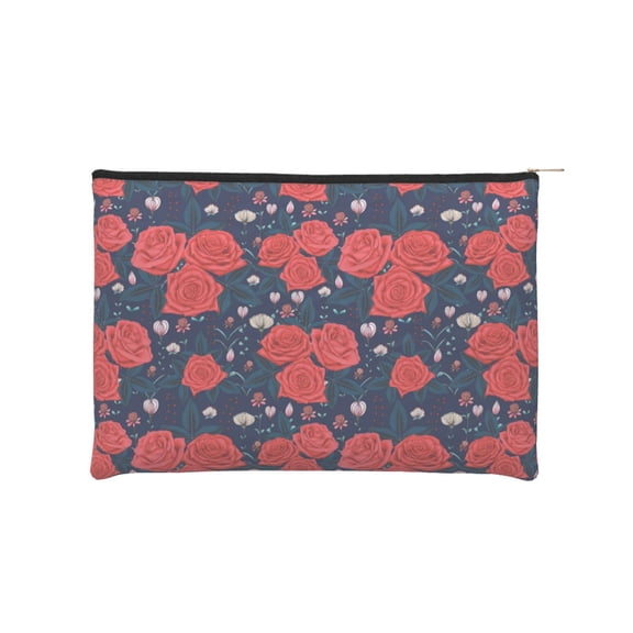 Vsdgher Rose Flower DuPont paper portable toiletry bag for Women&Men Camping Outdoor Tent Home Office,Hanging Hook, Water-resistant Makeup Cosmetic Bag