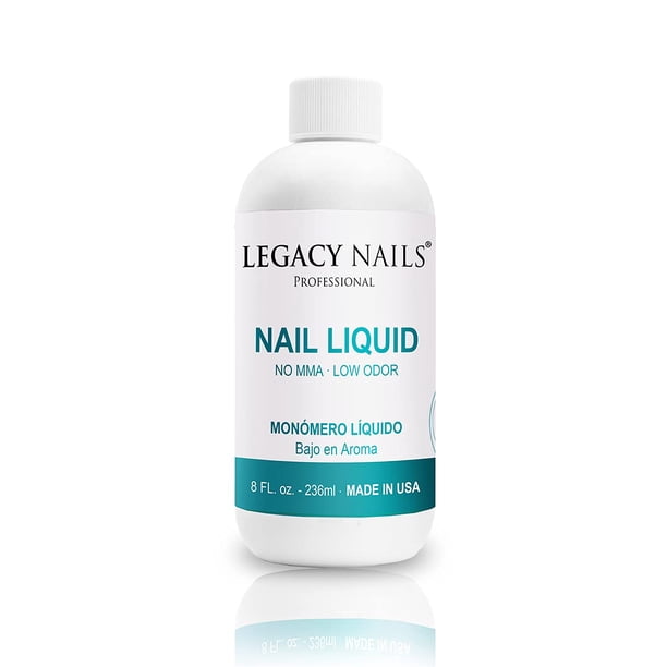 LEGACY NAILS Monómero líquido para esculpir uñas, 8 oz, estabilizador de color profesional, monómero acrílico EMA no amarillo, líquido para sistema de polvo acrílico, extensión de uñas Mon?mero L?quid