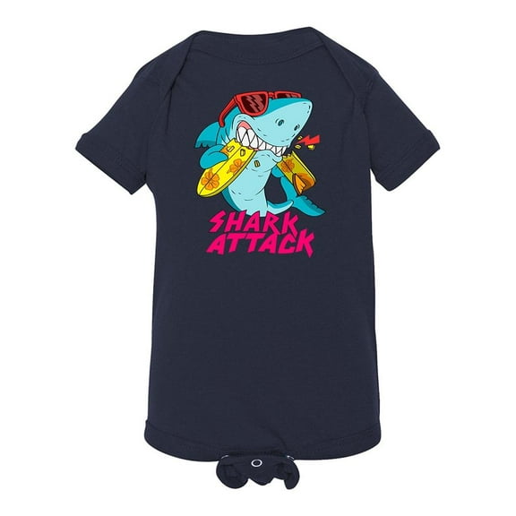 Shark Attack Design. Bodysuit Infant -Image by Shutterstock, 6 Months