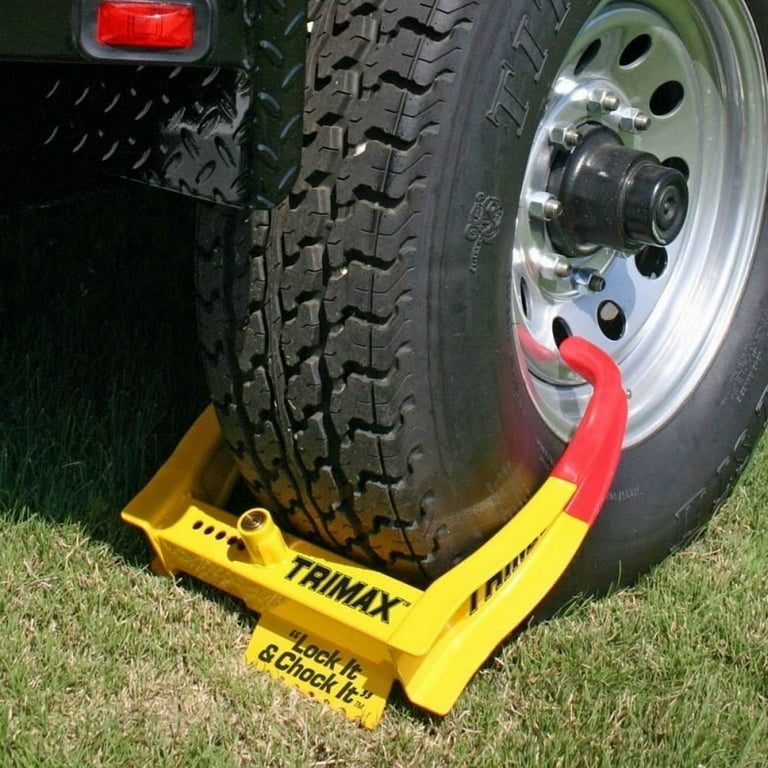Trimax Deluxe Anti-Theft Steel Chock Lock: Universal Wheel Safety