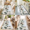 thumbnail image 4 of 2'x6' Rug Runners for Hallways Kitchen, Spring Magnolia Flower Non Slip Entryway Beside Floor Carpet Runner, White Floral Botanical Light Blue Washable Laundry Room Bedroom Throw Rugs Mat, 4 of 8