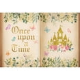 thumbnail image 3 of SUNOLIFE Once Upon a Time Backdrop Banner Gold Castle Princess Fairytale Girls Birthday Background Party Decorations 7x5ft, 3 of 3