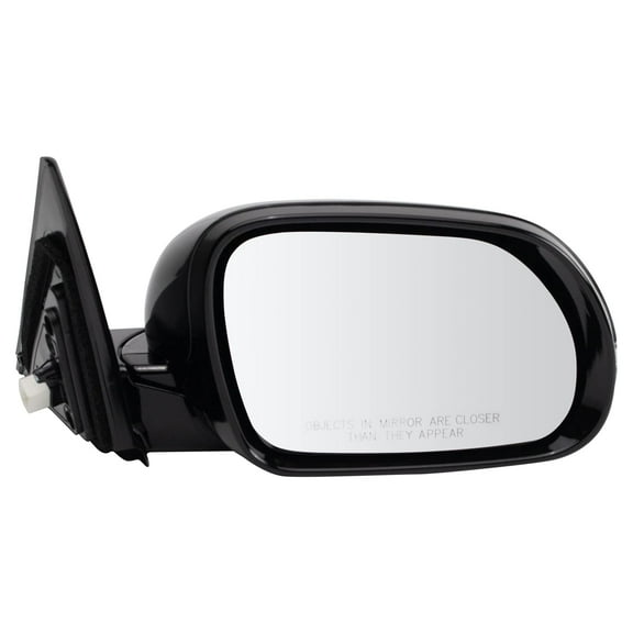 TRQ Side View Mirror Power Heated Turn Signal Gloss Black Base RH for Kia Soul MRA09960