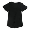 thumbnail image 2 of Project Social T Womens Cross Front Basic T-Shirt, Black, Medium, 2 of 2