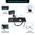 thumbnail image 2 of Scian Aneroid Sphygmomanometer and Dual Head Stethoscope Set with Blood Pressure Cuff 8.7”-16.5” in Carrying Bag for Doctos Nurses Senior Home Use (Black), 2 of 8