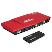 TESmart 4in 1 Out 4x1 HDMI Switch Ultra HD HDMI Switch 4K@60Hz 4:4:4 4x1 4Kx2K