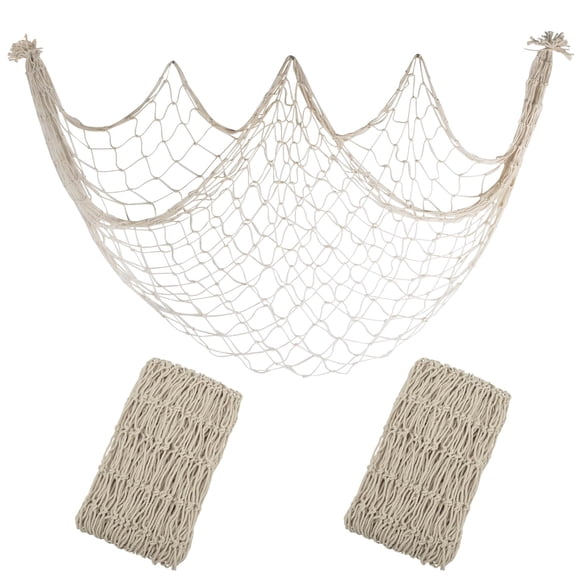 Pack de 2 mallas de algodón Ihansee para decorar peces, 203 x 102 cm, color beige