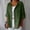 Blackish Green, variant on Endives Womens Linen Shirts Summer Button Down Shirt V Neck 3/4 Sleeve Tops Loose Vacation Beach Solid Color Blouses Womens Tops S-5XL