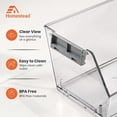 thumbnail image 5 of Homestead Stackable Pantry Storage Bins, Clear Plastic Open Front Organizers, Set of 4, 5 of 10