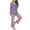 Navy, variant on yievot Women's Pajama Set Soft Long Sleeve Top With Pants Striped Printed Loungewear Sleepwear Pajamas