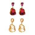 thumbnail image 5 of Ziurtnc 1 Pair Women Drop Earrings Irregular Shape Bohemian Style Polyhedral Prom Cocktail Party Dangle Earrings Ear Jewelry Hanging Earrings, 5 of 8