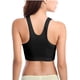 thumbnail image 4 of Front Zipper Sports Bra For Women Wireless Post Surgery Bra Active 2 Pack(black+purple), 4 of 4