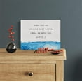 thumbnail image 2 of Bible Verse Watercolor Canvas Print Decor When You Go Through Deep Waters I will Be with You Isaiah 43 : 2 Wall Painting Posters Artwork 12\u201dX15\u201dHome Office Decoration (Framed), 2 of 6