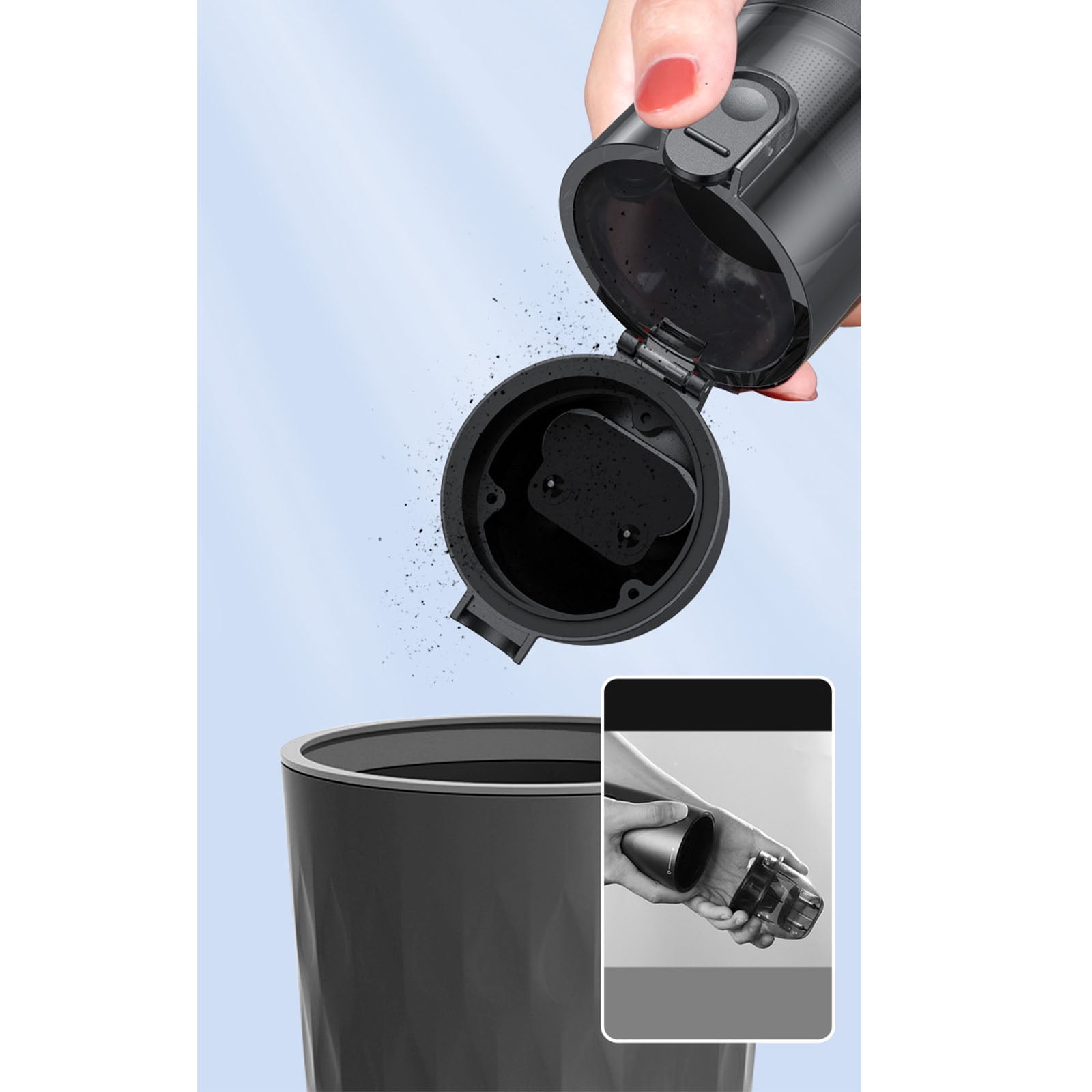 Zeiwohndc Rechargeable Air Duster Handheld Vacuum Cleaner Cordless for Car Home PC