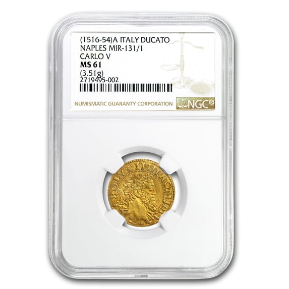 1516-54-A Italy Gold Ducato Charles V MS-61 NGC