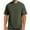 Army Green, variant on Chiccall Men's Summer Tops Plus Size Heavyweight Cotton Crew Neck Short Sleeve T-shirts Casual Loose Summer Solid Beach Tee Blouse