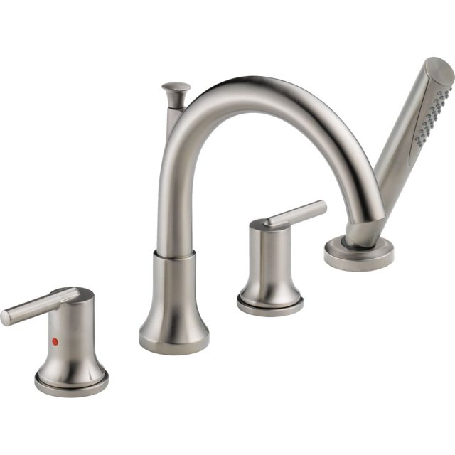 Grifo Delta T4759-SS de acero inoxidable para instalación con 4 orificios
