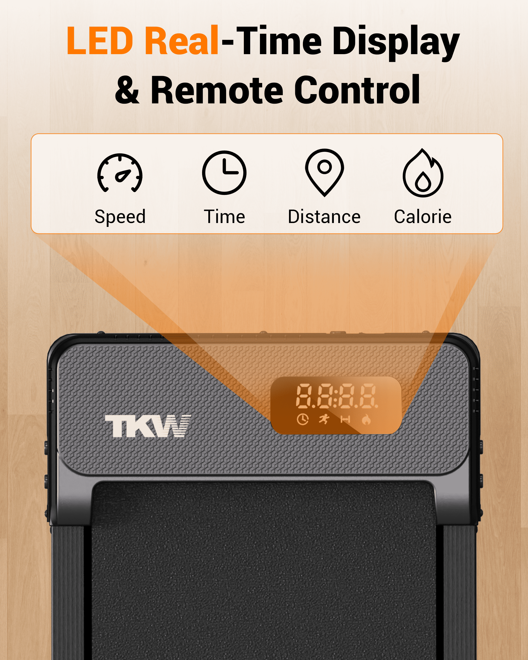 TKW 3-in-1 Under Desk Walking Pad Treadmill, Portable Compact Walking Machine, 200 lbs Capacity, Black walk pad Walking Pad walkingpad treadmill, Black