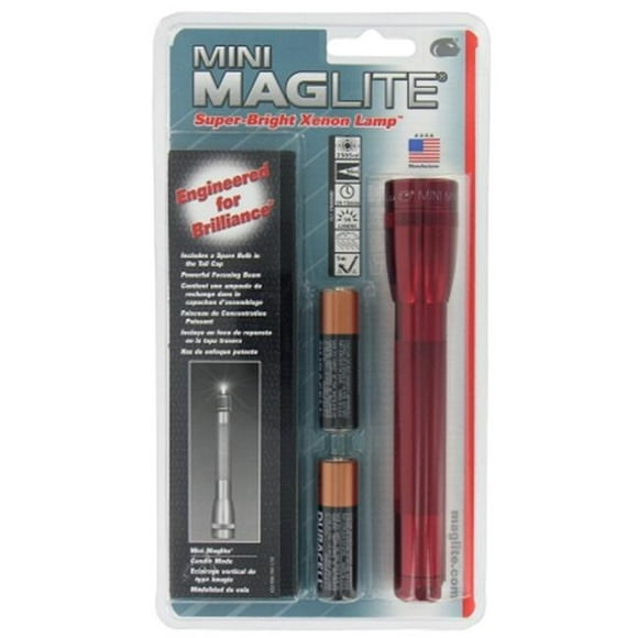 Mag Instrument Rouge Mini Maglite avec Mode Bougie